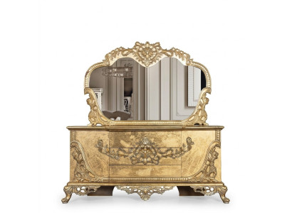 Set Chest of Drawers Mirror Set Chests Wood Group Sideboard Furniture Baroque
