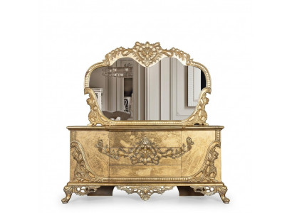 Set Chest of Drawers Mirror Set Chests Wood Group Sideboard Furniture Baroque