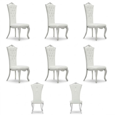 Chesterfield upholstered chair chairs complete set of 6 seat textile