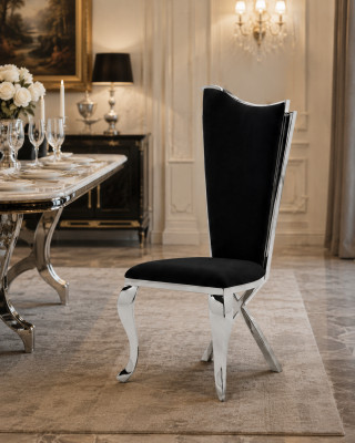 Set of 4 chairs dining chair wood luxury dining room fabric modern chairs