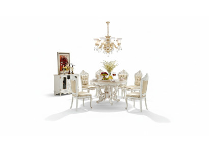 Dining room set dining group wooden table complete set 7-piece dining table 6 chairs