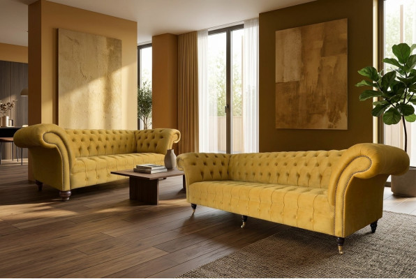 Sofa set 3+2 seater set design sofas upholstery couches Chesterfield