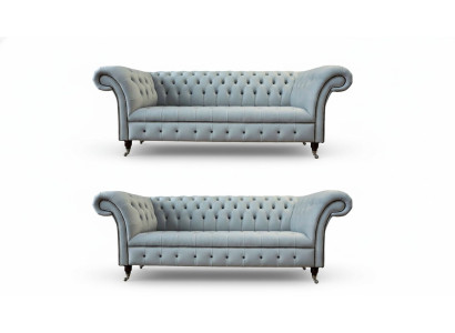 Designer Living Room Set 2x 3-Seater Sofas Luxury Living Room Set Furniture