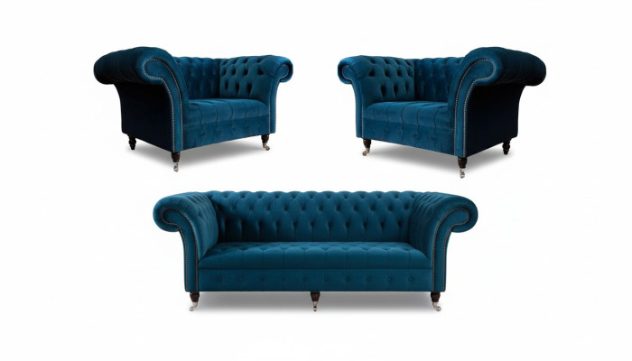 Sofa Couch Fabric Upholstery Seat 2+1+1 Seater Suite Design Sofas