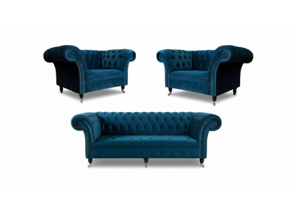Sofa Couch Fabric Upholstery Seat 2+1+1 Seater Suite Design Sofas