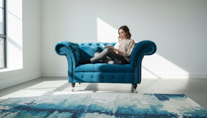 Luxury Armchair Design Relax Club Lounge Single Seater Upholstery Fabric New