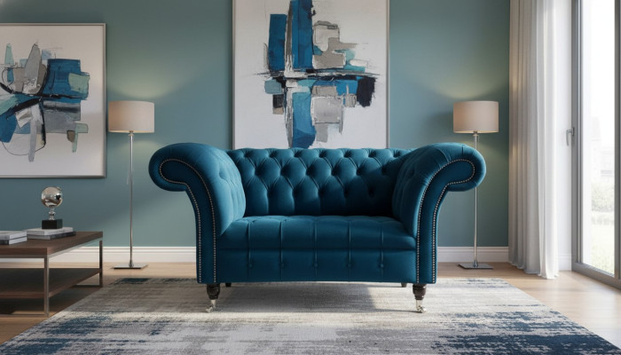 Luxury Armchair Design Relax Club Lounge Single Seater Upholstery Fabric New