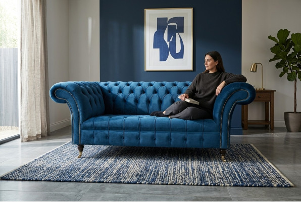 Chesterfield sofa couch upholstered couch 2-seater upholstered loveseat
