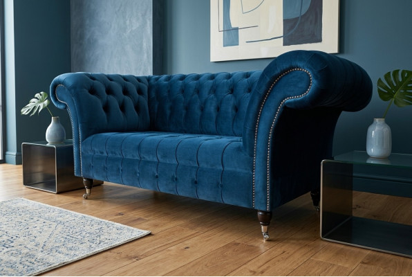 Chesterfield sofa couch upholstered couch 2-seater upholstered loveseat