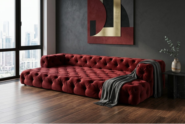 Design Chesterfield Sofa Set Big XXL Sofa 5-Seater Couch Upholstered Sofas