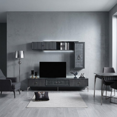 Luxury Wall Unit Living Room Sideboard RTV Shelf Walls Cabinet