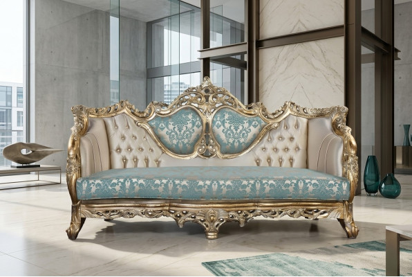 Sofa 3-seater designer sofa luxury upholstered sofas couches fabric textile new