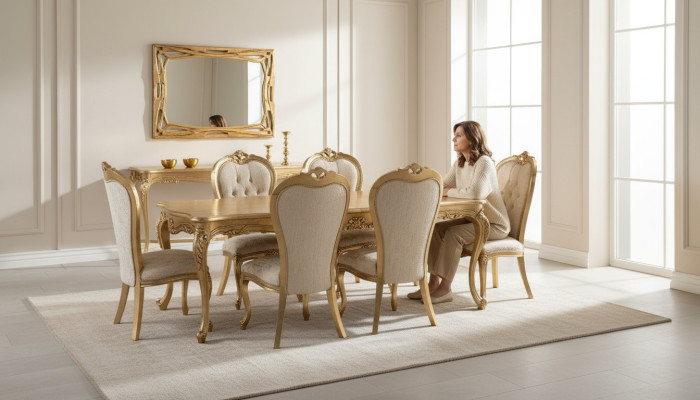 Table 6x Chairs Dining Room Set Complete Set 7-piece New Dining Group