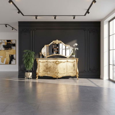 Sideboard Mirror Luxury Dresser Set Furniture Dressers Sideboards Gold