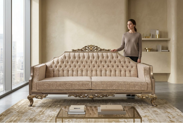 Classic couch luxury sofa upholstered furniture couches furnishing baroque