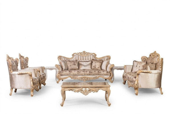 Sofa suite couch set sofa armchair upholstery furniture coffee table 5-piece new