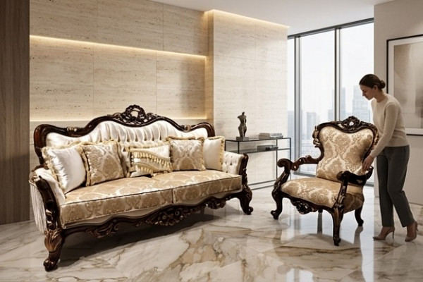 Classic sofa set living room sofa couch furniture 3+1 seat