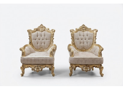 Chesterfield Armchair Set Suite 1+1 Seater Couch Upholstered Furniture Interior