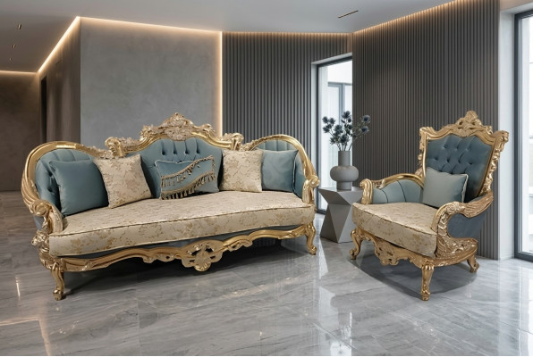 Living room sofa set classic sofa couch furniture 3+1 seater