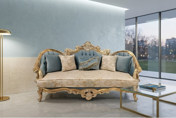 Classic three-seater baroque couch furniture French furniture for three