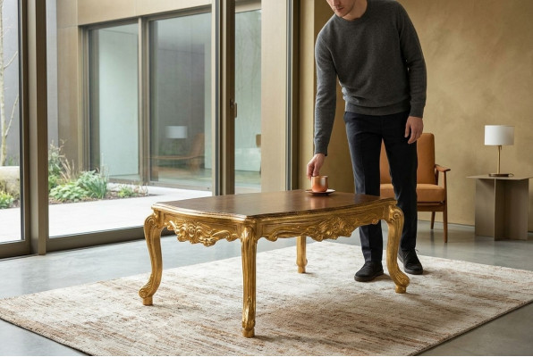 Coffee table 110x85 Table Furniture Furnishing Wooden tables Classic furniture
