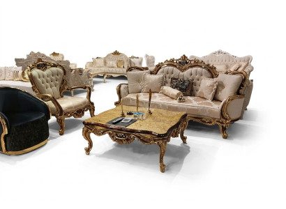 Classic living room sofa upholstery couch 3-piece set 3+1 + coffee table for your home