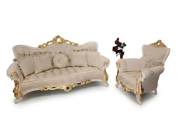Classic couch living room sofa set furniture arrangement 3+1 seat sofa