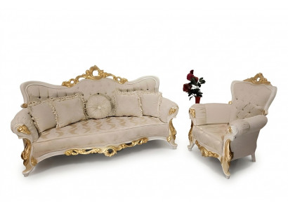 Classic couch living room sofa set furniture arrangement 3+1 seat sofa