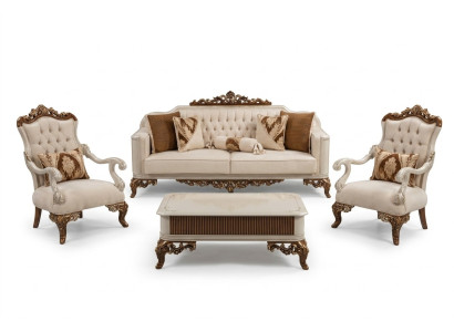 Classic Couch Set 4-piece Set 311 Seats + Coffee Table Baroque Rococo
