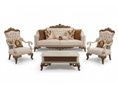 Classic Couch Set 4-piece Set 311 Seats + Coffee Table Baroque Rococo
