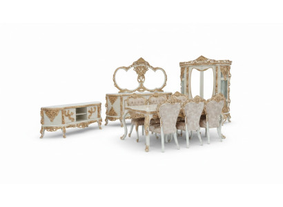 Magnificent dining room furniture set with plenty of decorative elements.