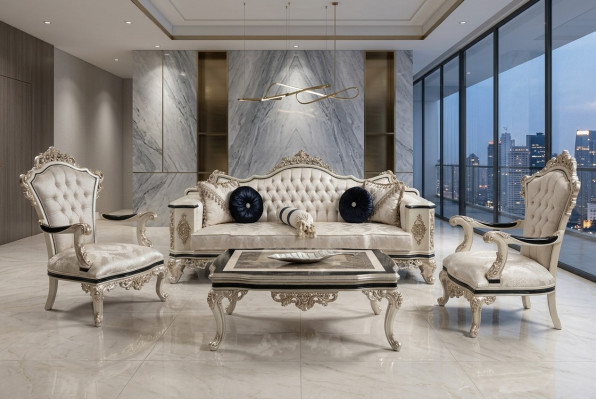 Luxury living room couch set 3+1 with coffee table sofa suite sofa couches