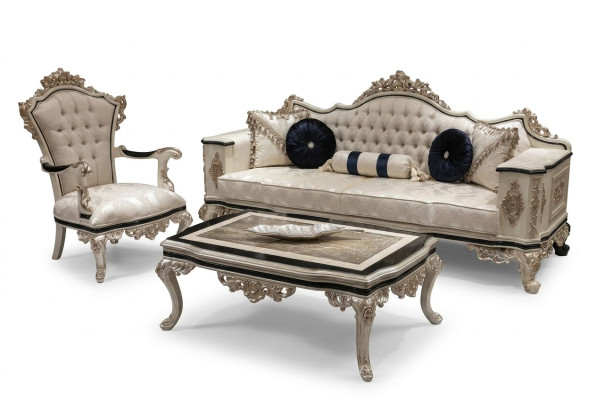 Luxury living room couch set 3+1 with coffee table sofa suite sofa couches
