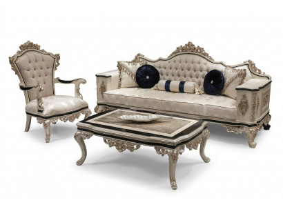 Luxury living room couch set 3+1 with coffee table sofa suite sofa couches