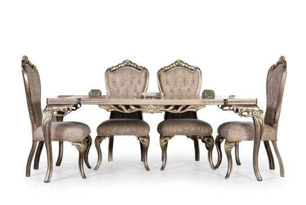 Brown Chesterfield luxury chairs designer dining table exclusive dining room furniture