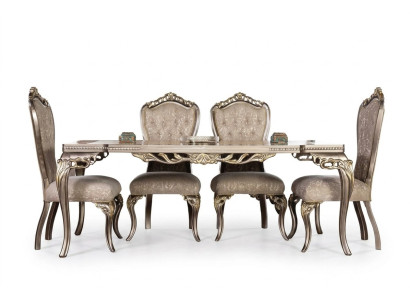 Brown Chesterfield luxury chairs designer dining table exclusive dining room furniture