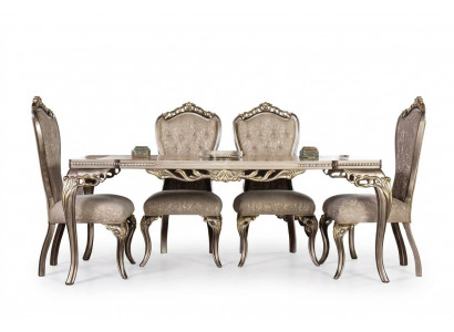 Brown Chesterfield luxury chairs designer dining table exclusive dining room furniture