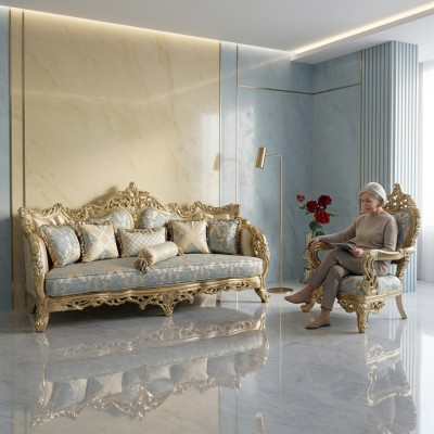 Luxury Furniture Sofa Set 2-piece Classic Furniture Sofa Couch Suites