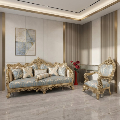Luxury Furniture Sofa Set 2-piece Classic Furniture Sofa Couch Suites