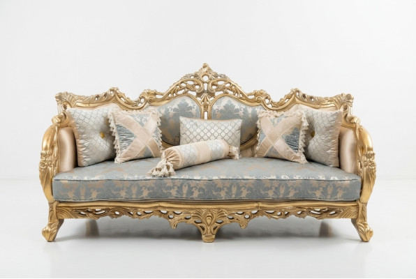 Classic three-seater baroque couch French furniture design 3-seater