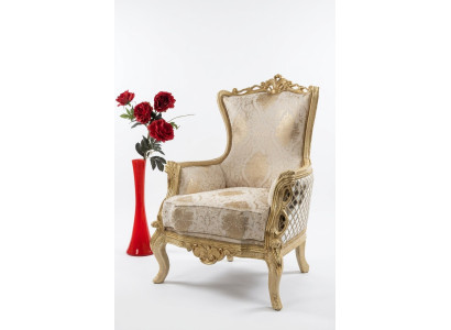 Classic throne armchair chair furniture baroque armchair chesterfield velvet