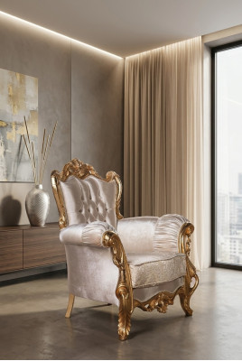Armchair Antique Style Lounge Chair Baroque Rococo Furniture New Chairs