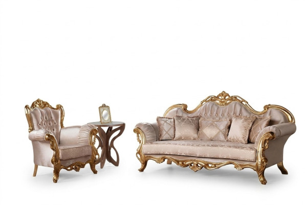 Sofa set 3+1 seat couch upholstered furniture set classic seating furniture