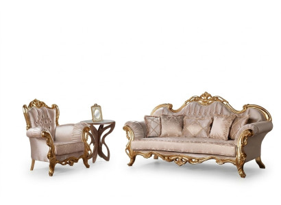 Sofa set 3+1 seat couch upholstered furniture set classic seating furniture
