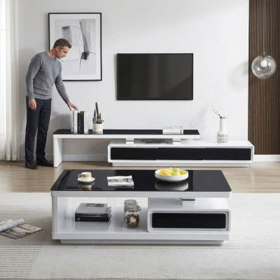 Designer Modern Sideboard Black and White Dresser TV Stands Luxury