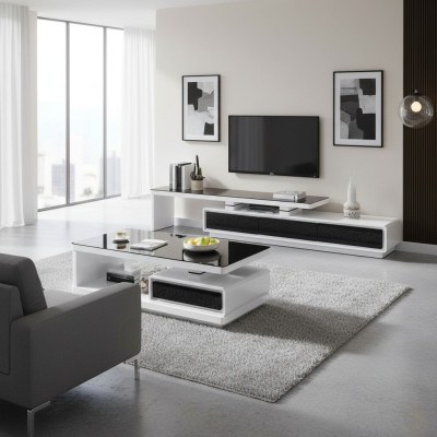 Designer Modern Sideboard Black and White Dresser TV Stands Luxury