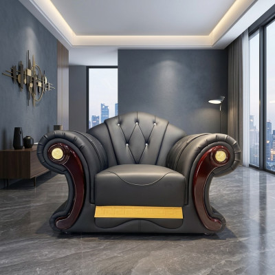 Luxury Armchair Chesterfield Single-Seater Couch Furniture Sofa 1-Seater