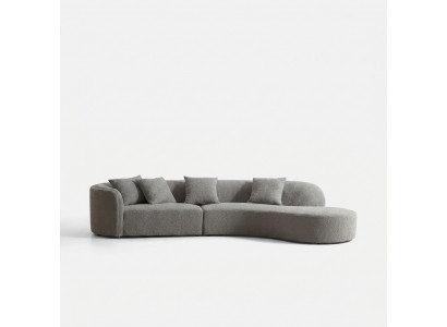 Gray five-seater luxury sofa large living room set modern furniture new