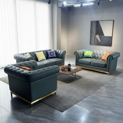 Chesterfield Living Room Couch Sofa Set Luxury Suite 3+2+1 Group New