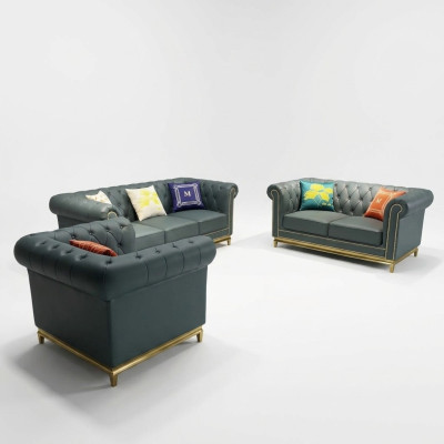 Chesterfield Living Room Couch Sofa Set Luxury Suite 3+2+1 Group New